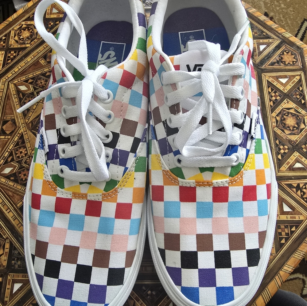 Vans Mens Doheny Checkered Skateboard Sneakers Size 10